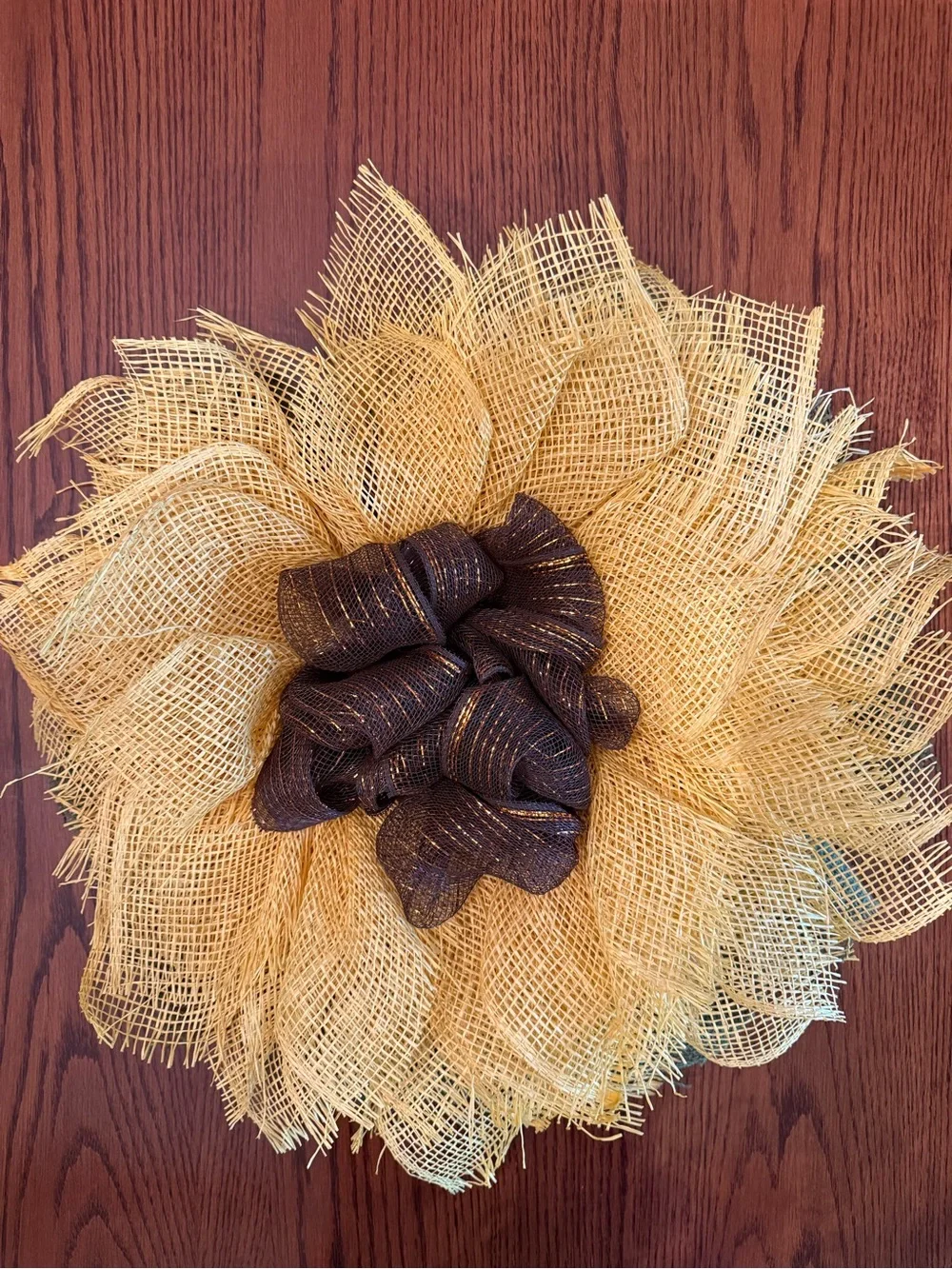 Handmade Rustic Deco Sunflower Wreath